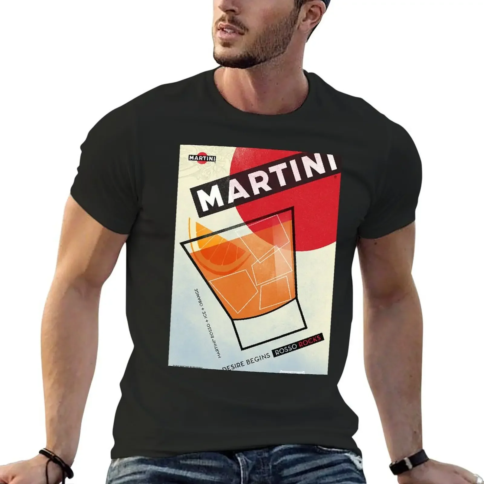 Martini Rosso Rocks T-Shirt vintage t shirts shirts graphic tee heavyweights sports fans mens shirts graphic tee