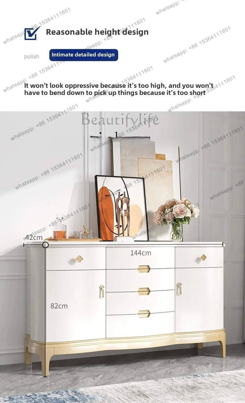 solid wood eight-bucket cabinet, bedroom drawer cabinet, simple dining room, side cabinet, partition, storage cabinet