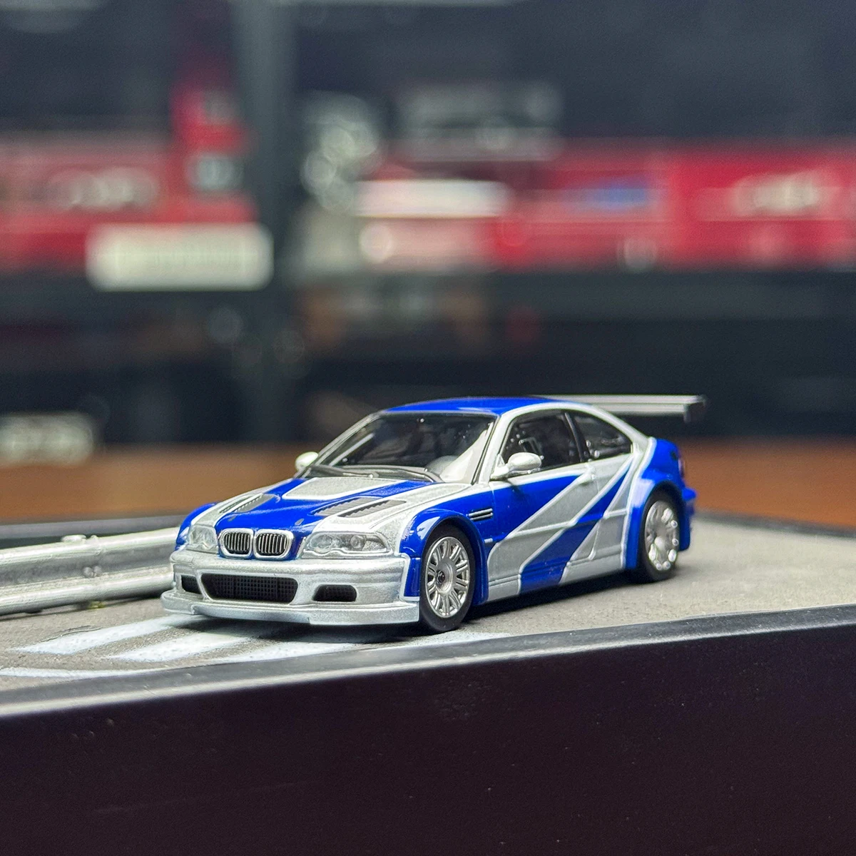 AR box 1:64 E46 M3 GTR Need for Speed Assembly Edition diecast نموذج السيارات