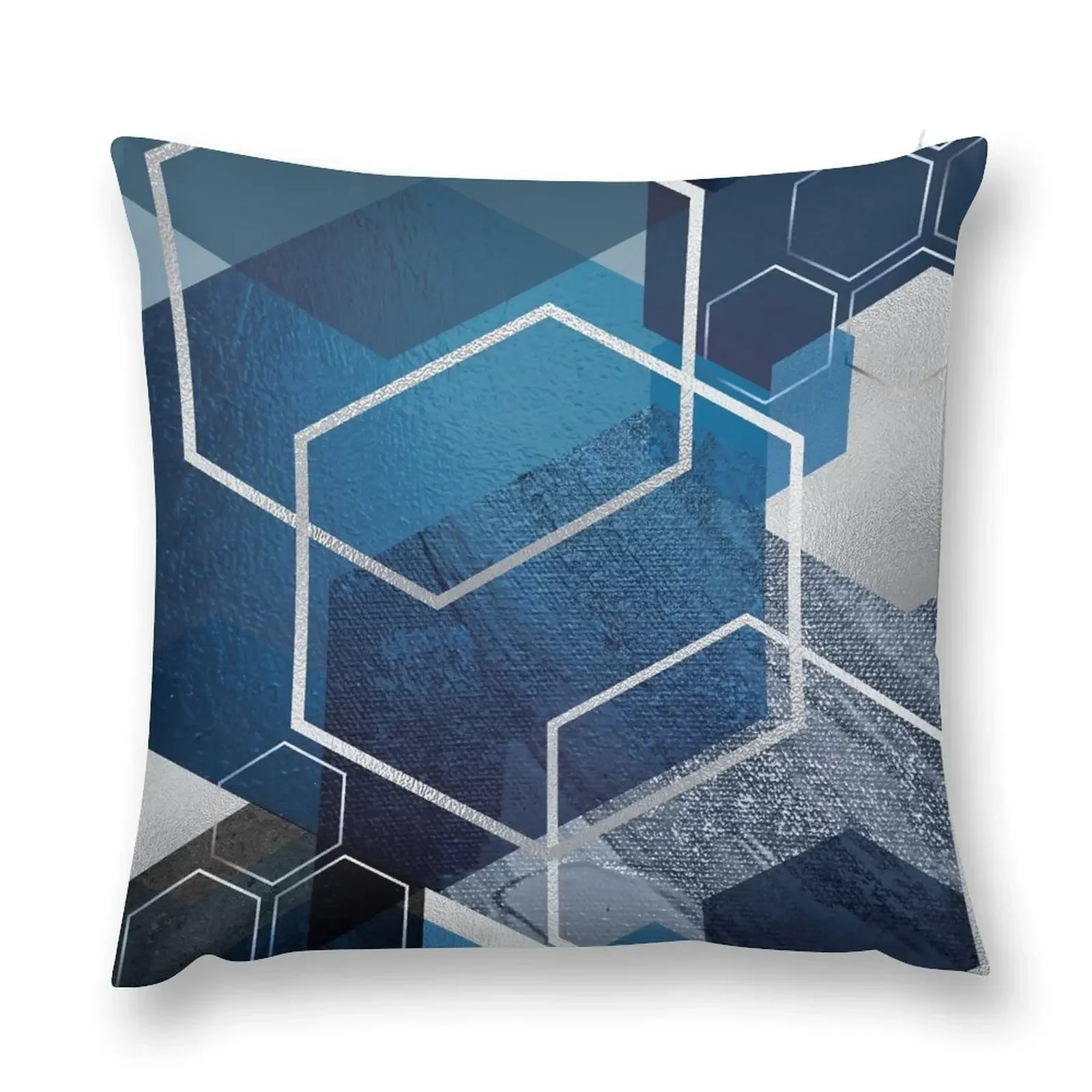 

Blue GeoLuxe No. 1 Throw Pillow Sofa Cushions covers for pillows pillow