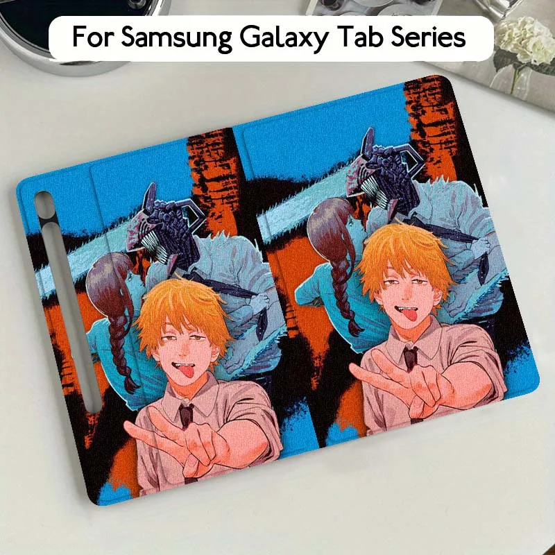 

Чехол для планшета с рисунком C-Chainsaws Man для Samsung Galaxy Tab S7 S8 S9 S10 FE Plus Lite 11, 12,4 13,1 дюйма
