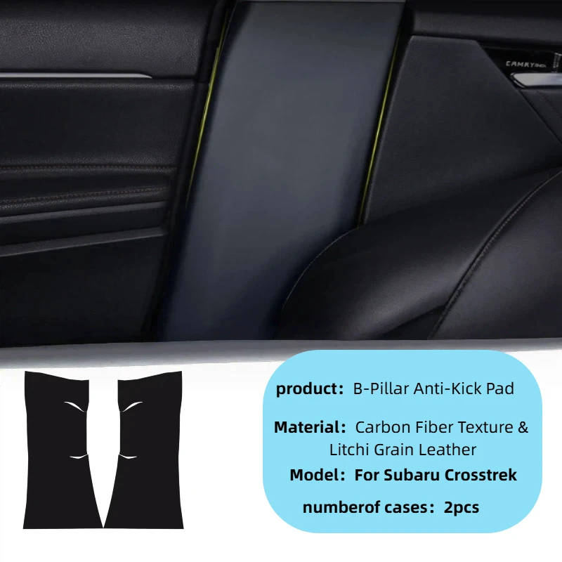 For Subaru Crosstrek Car B-Pillar Anti-Kick Pad Protector Sticker Seat Belt Anti-Scratch Guard Trim Accessories