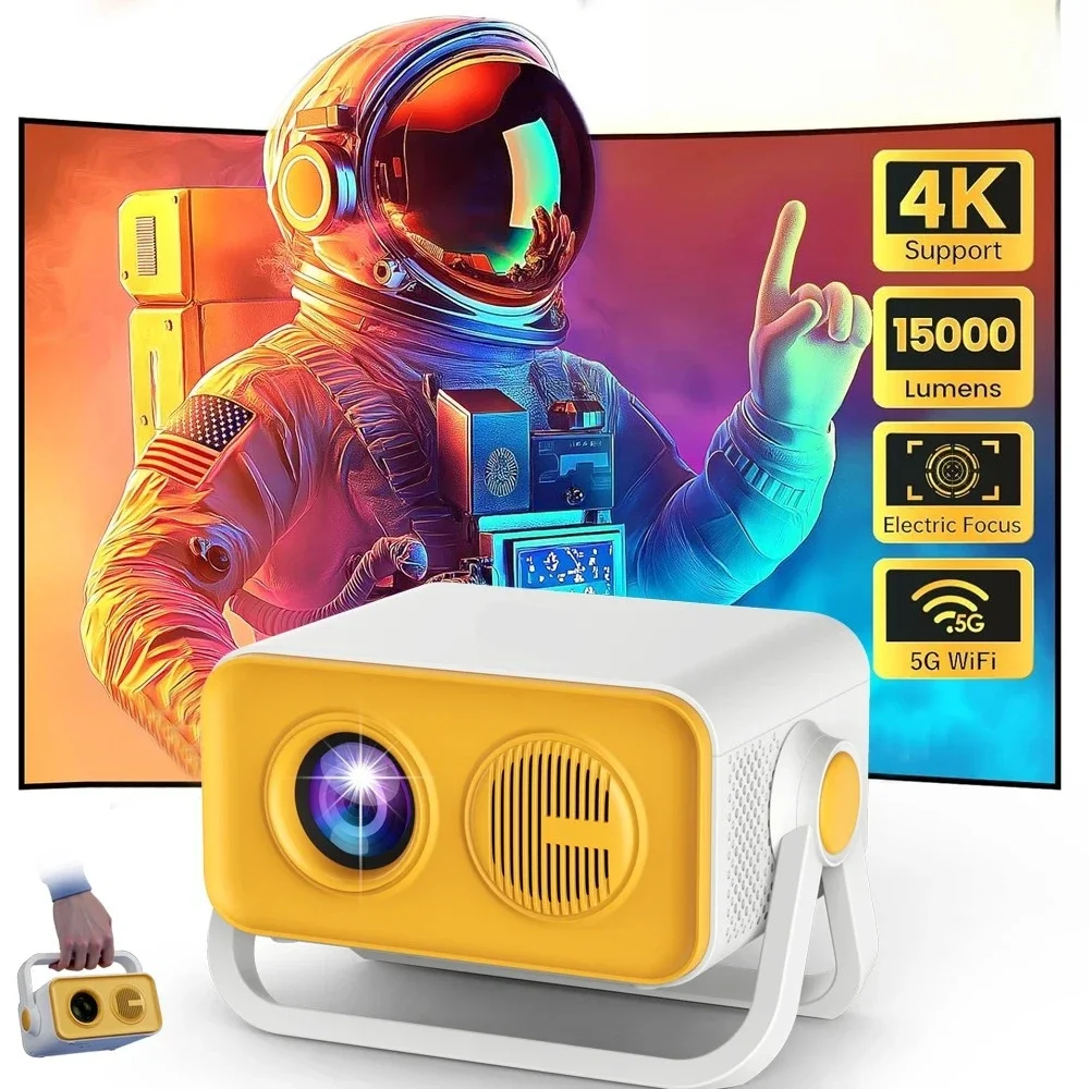 

NEW Native 1080P 250ANSI 4K Android11 HT23 Pro Projector With Auto Keystone Correction Focus Wifi6 BT5.2 Portable Movie Outdoor