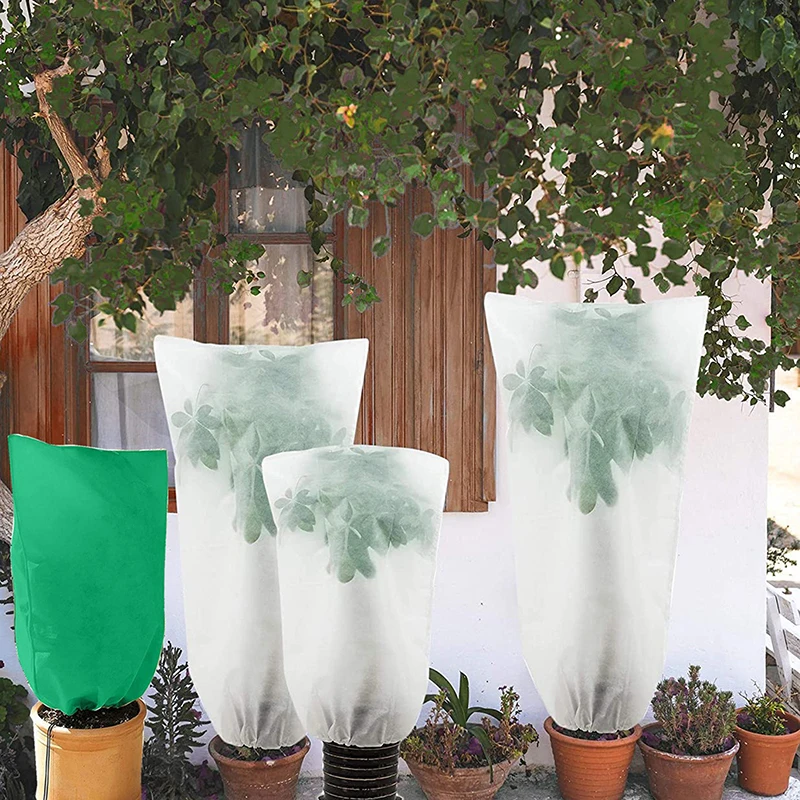 Plant Cover Winter Against Freeze Warm Cover Tree Shrub Plant Against Cold Protecting Bag For Yard Garden Plants Small Tree