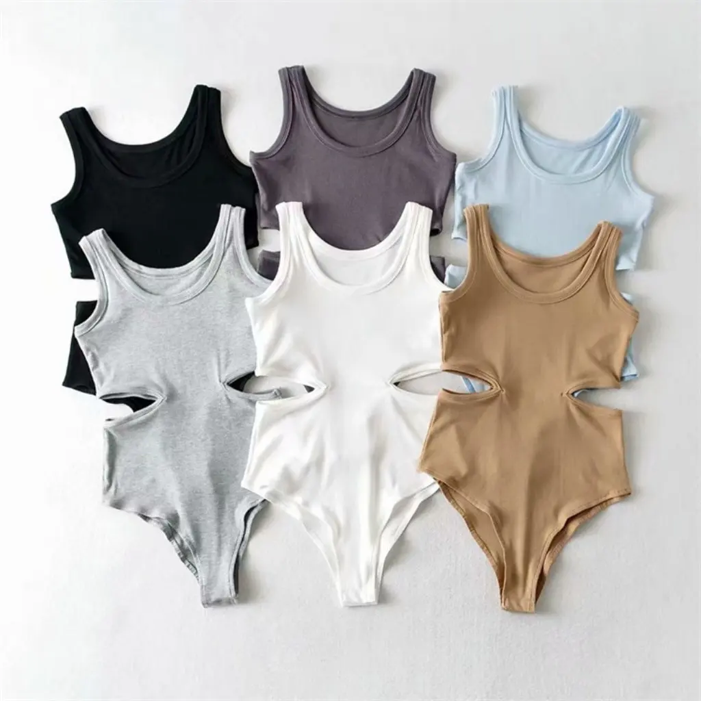 

YPFF Women's Hollow out Elastic Waist Suspenders Sexy Thread Detail European American Style Outer Wear Vest Top