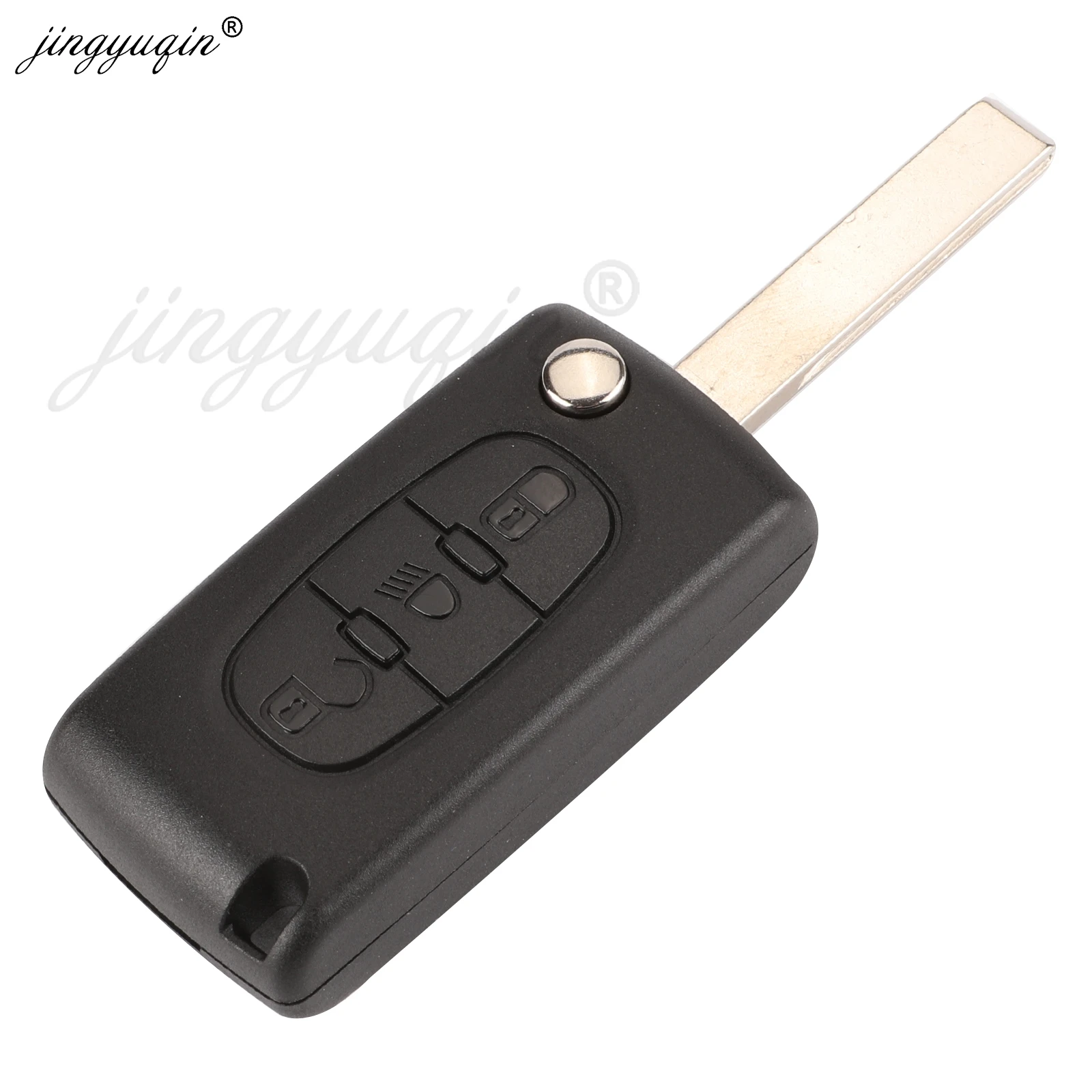 Jingyuqin For Citroen C2 C3 C4 C5 C6 C8 Hatch Coupe 3 Button Flip Remote Car Key Case Cover Shell Fob VA2/HCA Blade Symbol Light - view 4