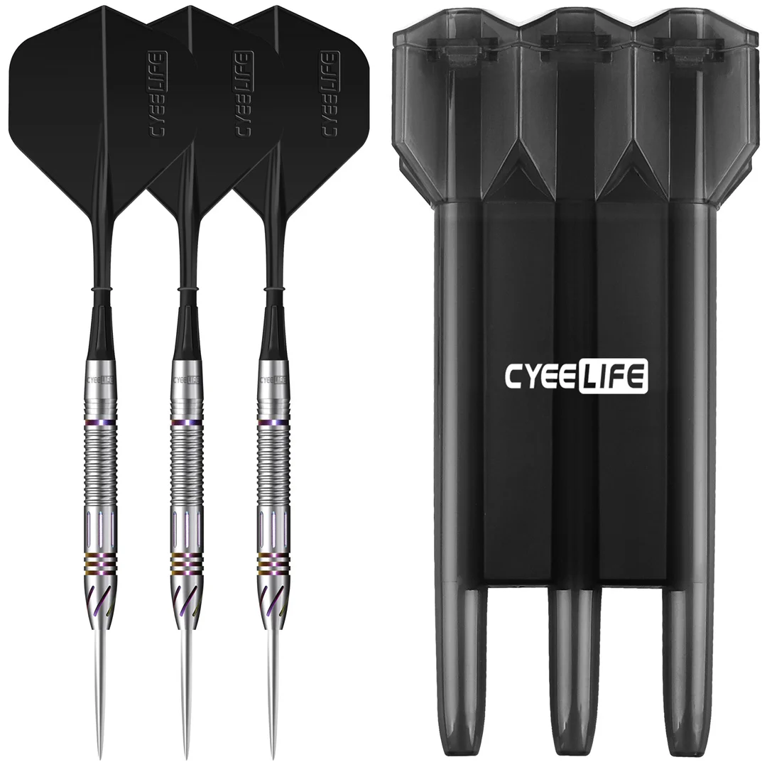 

CyeeLife 23g Tungsten Steel tip darts 90% with Carrying case,Professional tungsten steel darts for competition and entertainment