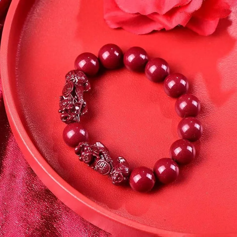 Natural Ore Bracelet With Lucky Pixiu Charm