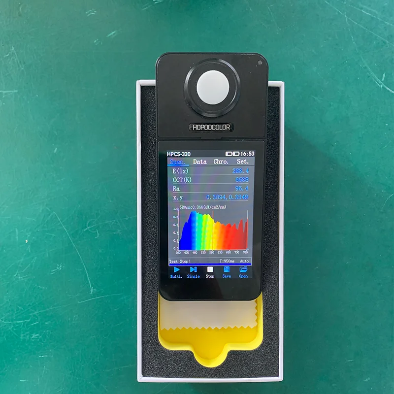 HOPOOCOLOR HPCS330 Cheap Portable Light Spectrometer CCT CRI Meter Wireless connection