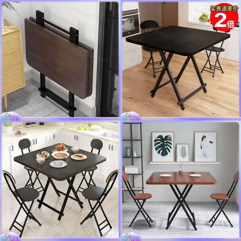 for Rental Room Small Retractable Dining Table Simple Portable Household Negotiation Table Economical Multi Functional