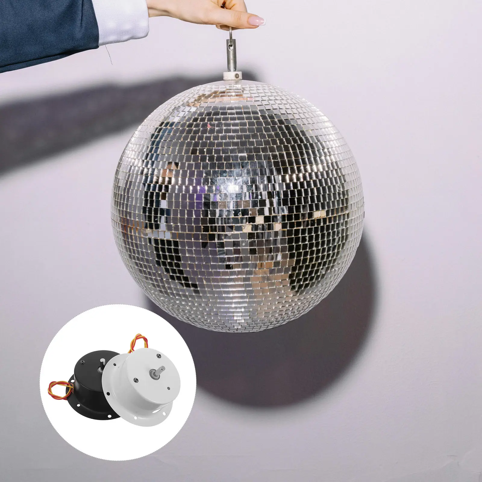 2Pcs Steady Rotating Motor for Disco Ball High Load Capacity Silent Operation Thermal Control for Weddings Banquets Clubs Bars