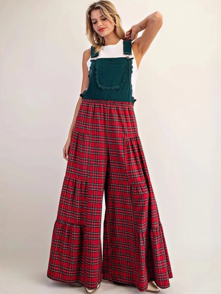 

Женские комбинезоны на весну без рукавов в сетку, рождественские свободные модные уличные комбинезоны, широкие брюки, брюки, лето 2026 г.