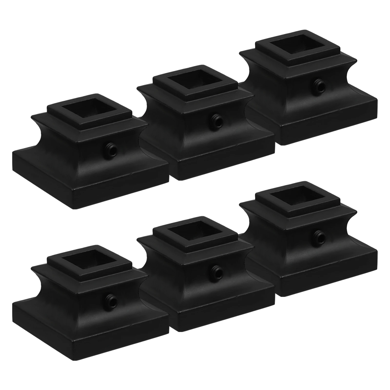 

6pcs Iron Shoes Heavy Duty Deck Railing Connectors Flat Accessories Metal Staircase Column Balusters Iron Baluster