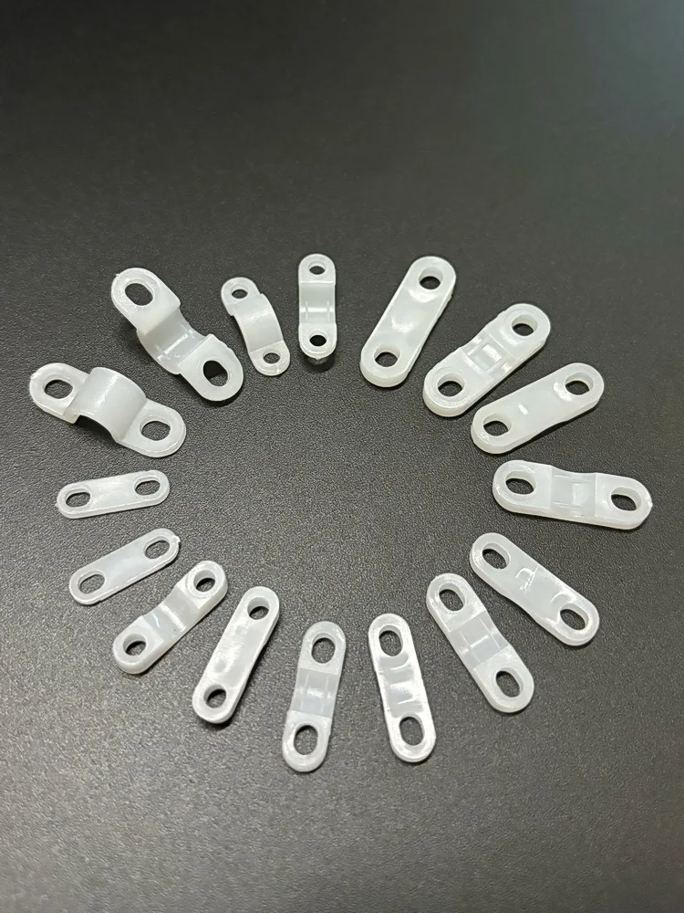 White PE Material Plastic Pressure Line Board Flat Cable Clamp Arched Wire Fixing Piece Insulation Wiring Accessories Fixed Seat