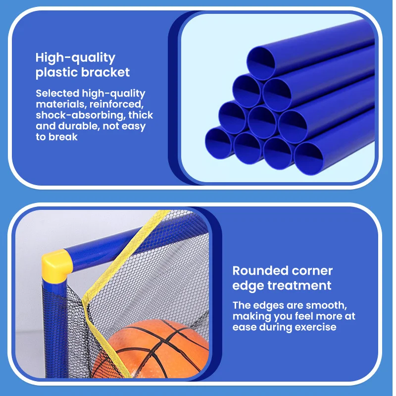야외 경쟁을위한 휴대용 이동식 농구 스탠드 2 공 어린이 장난감 소년 게임과 어린이 농구 슈팅 스포츠