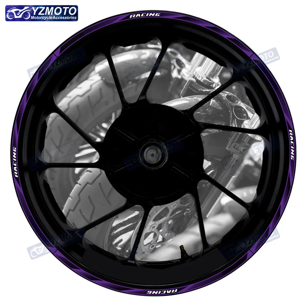 

For NINJA250 300 400 650 Motorcycle 17 Inch Front And Rear Wheel Stickers Car Reflective Rim Motorbike Hub Tape Decal Sticker