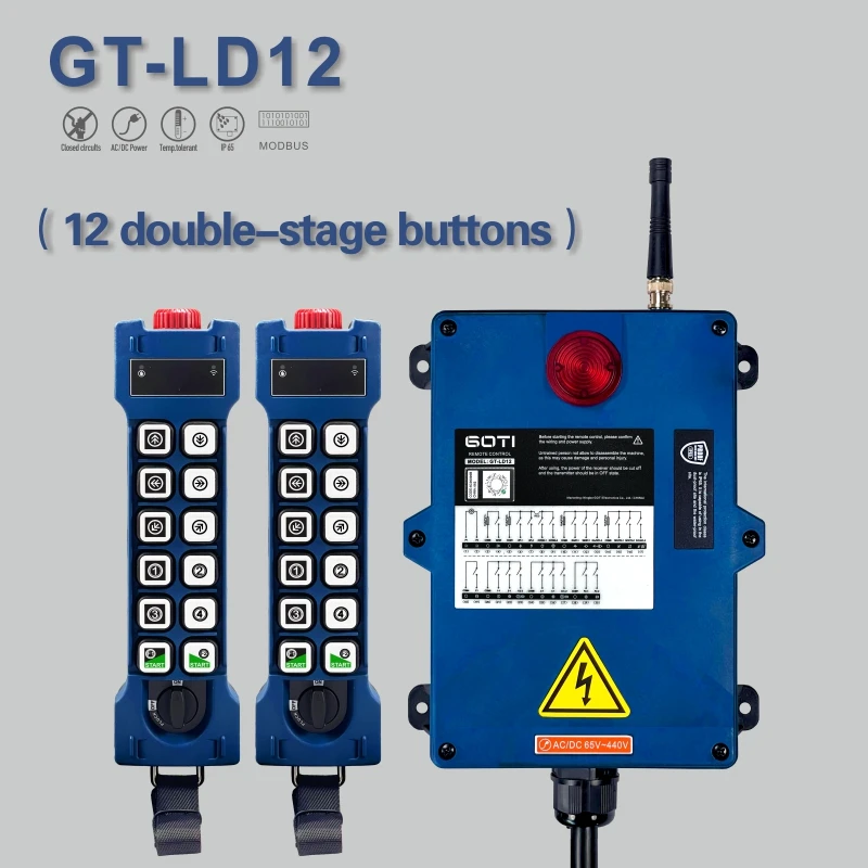 Imagem -02 - Interruptor de Controle Remoto sem Fio Industrial Velocidade Dupla 12 Canais Substitua Uting F2412d Tg-ld12