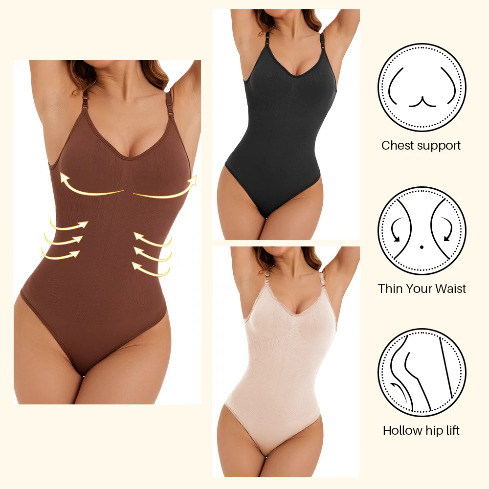Body tipo Tanga para mujer, levantador de glúteos, Control de barriga, adelgazante, moldeador de cuerpo completo, entrenador de cintura, ropa interior Sexy, ropa moldeadora de talla grande, nuevo
