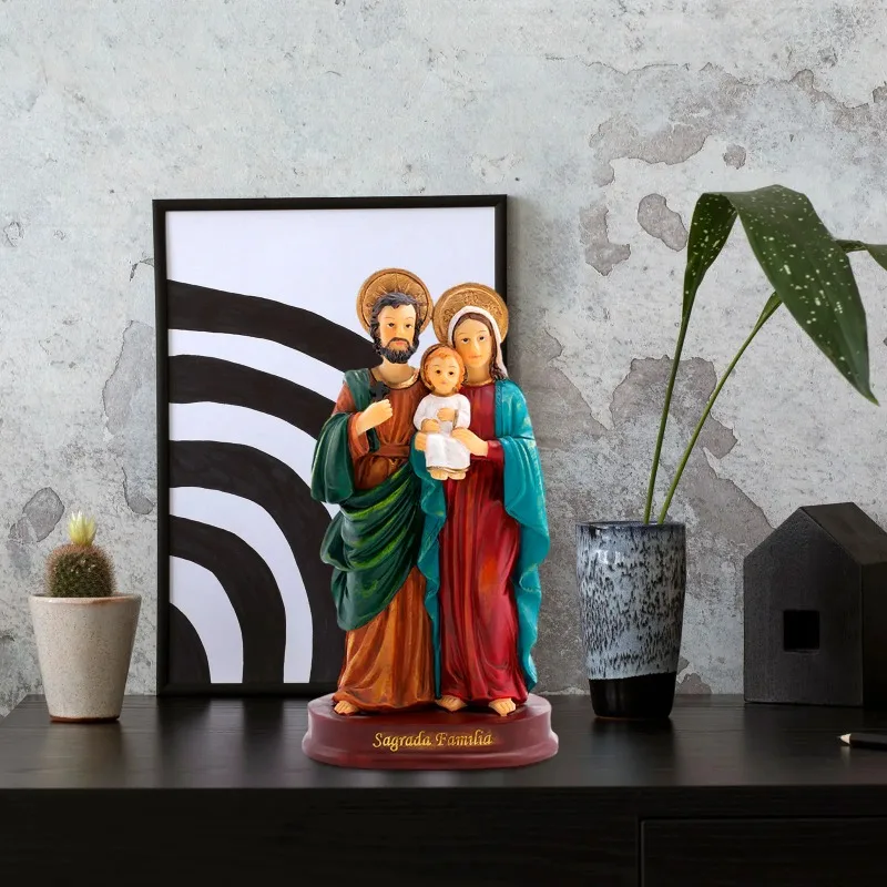 

Holy Family Statue Jesus Figurine Craft Nativity Scene for Desktop Home Gift Home Decor Sculpture