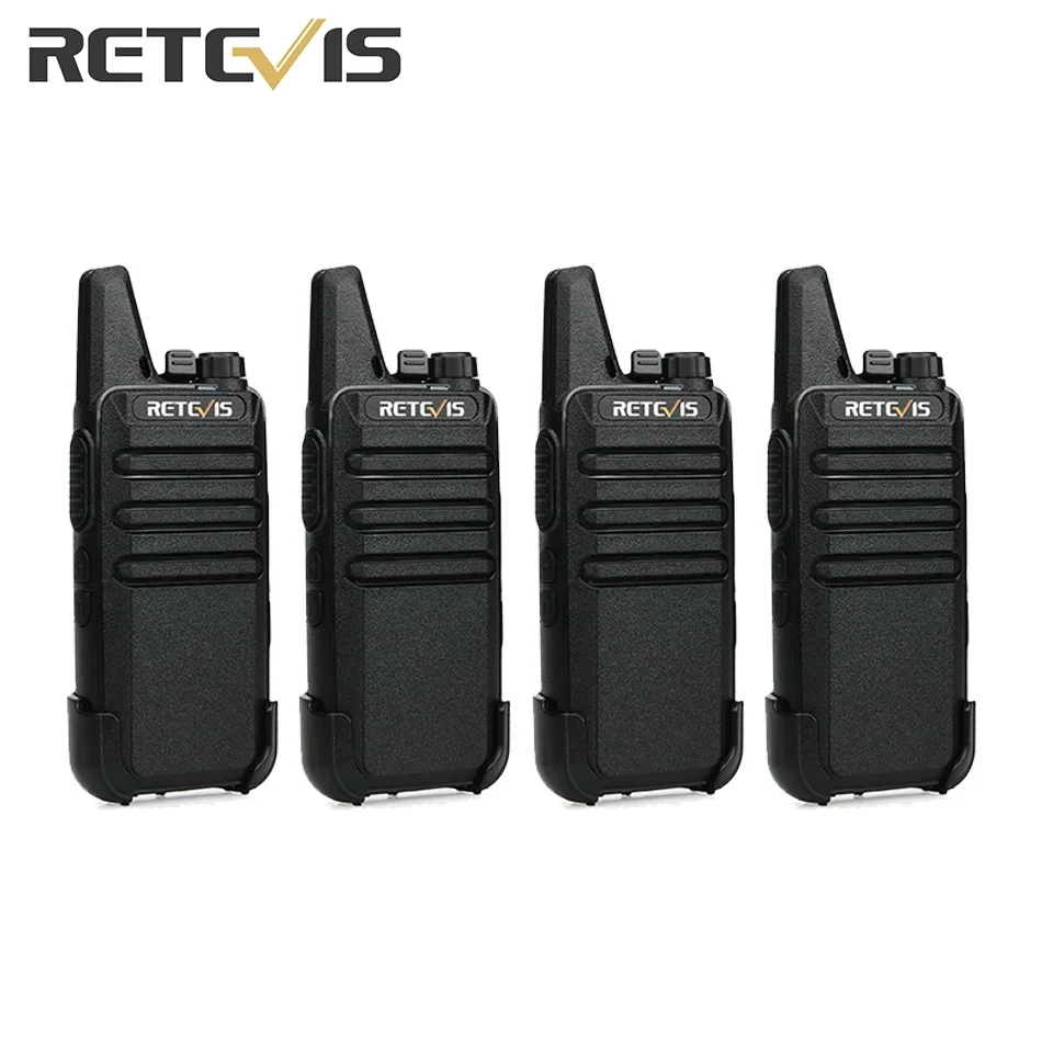 Retevis RT622 Mini Walkie Talkie 4-delige Walkie-talkies PMR446 FRS VOX Draagbare tweewegradiostation voor restauranthotel