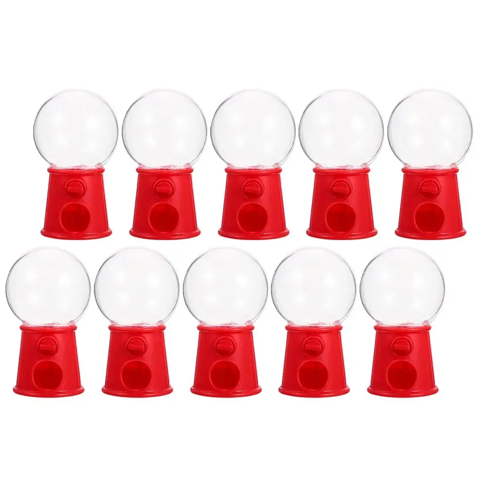 

10 Pcs Mini Candy Machine Gumball Toys Bright Colors Reusable Plastic Decor Dispenser Safe Materials Child Fun
