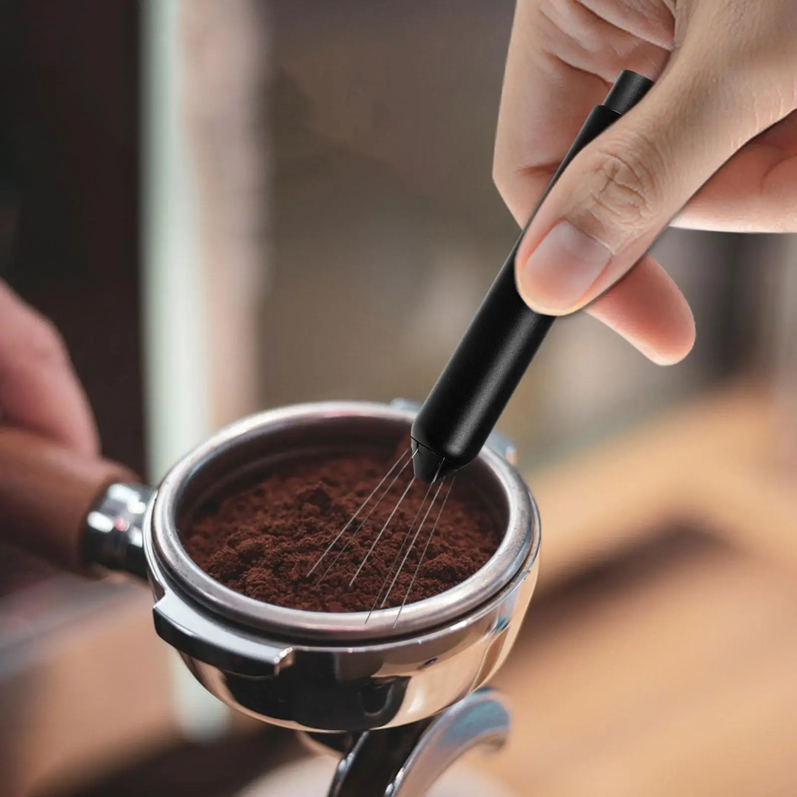 أداة تقليب مسحوق القهوة، موزع عبث القهوة، ملحقات الإسبريسو أداة توزيع الإسبريسو للاستخدام المنزلي اليومي