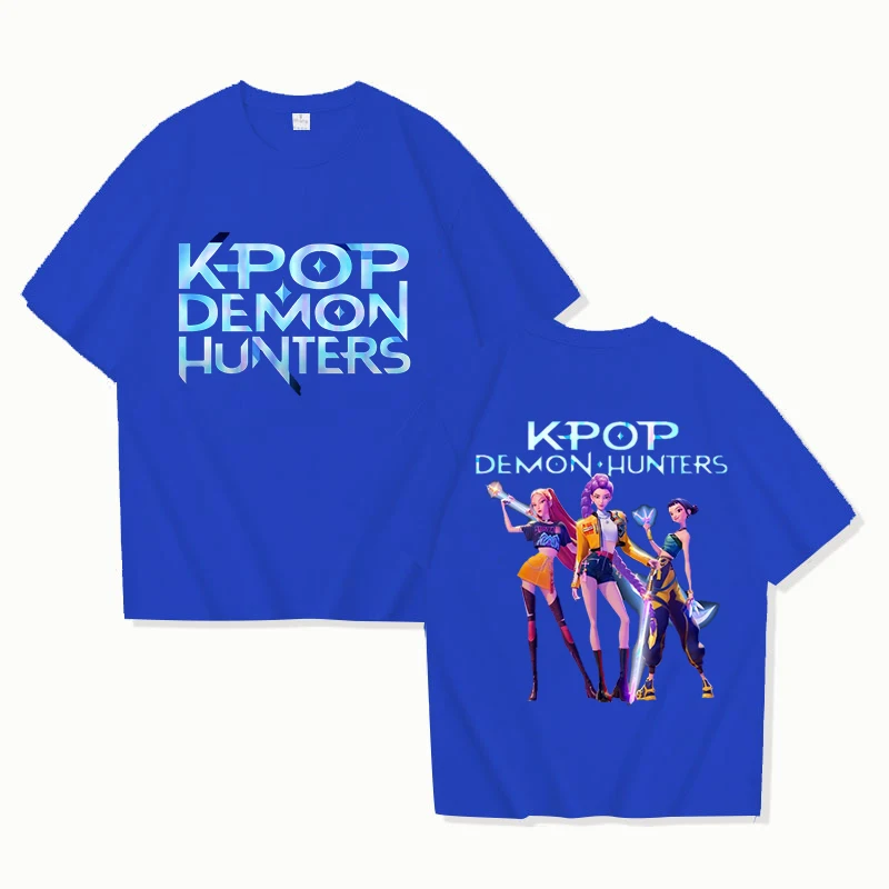 جديد حار أنيمي Kpop شيطان الصيادين ميرا رومي زوي تي شيرت موضة النساء الفتيات الصيف تي شيرت للجنسين عادية كم قصير بلايز