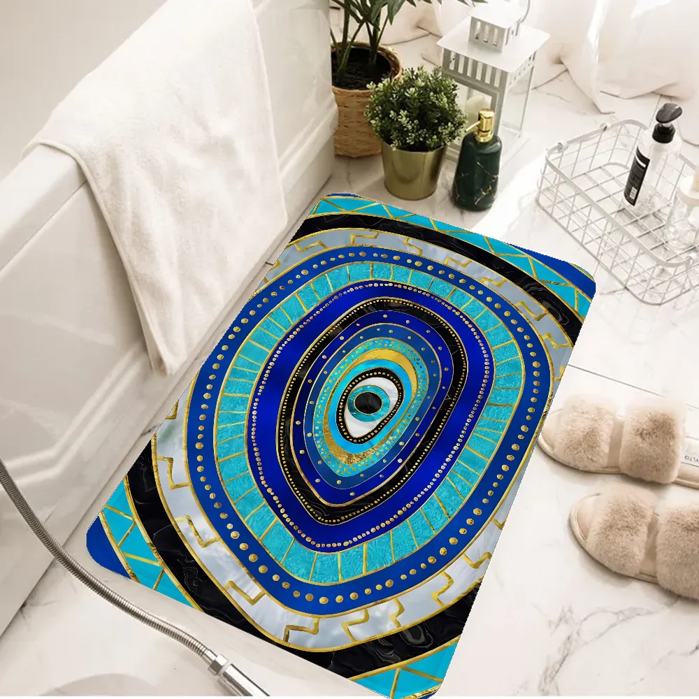 Evil Eye Floor Mat Floor Carpet Kids Room Bedroom Decoration Balcony Anti-Slip Doormat Living Room Hotel Decor Mat Door Mat