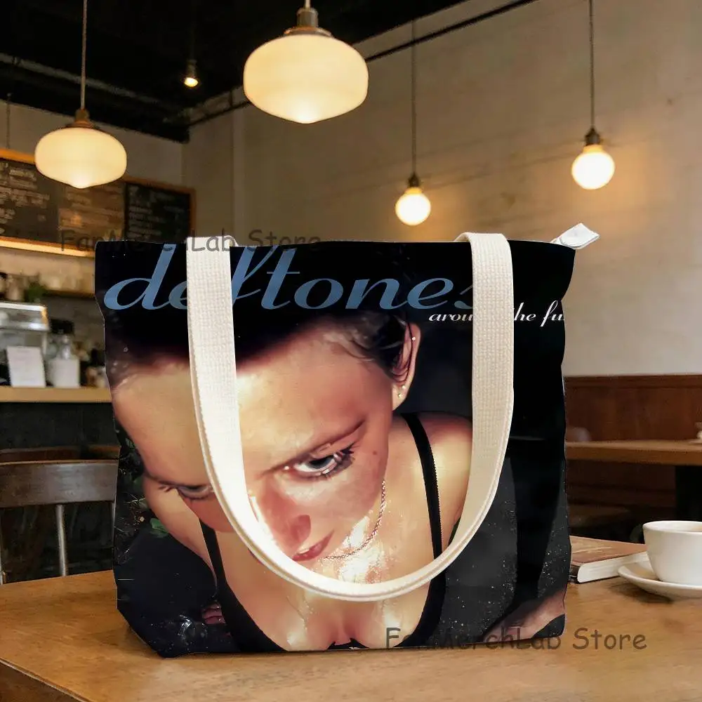 

Band D-Deftones New Handbag Women Men Birthday Fashion Canvas Tote Bags Gifts Unisex Shoulder Bag