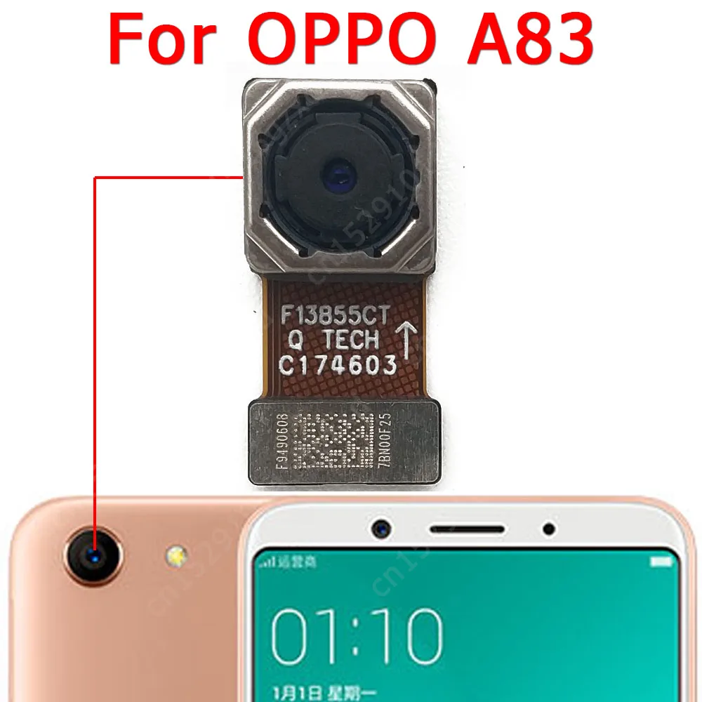 Front Back View Big Rear Backside Camera For OPPO A76 A77 5G A83 Selfie Camera Module Flex Replacement Spare Parts