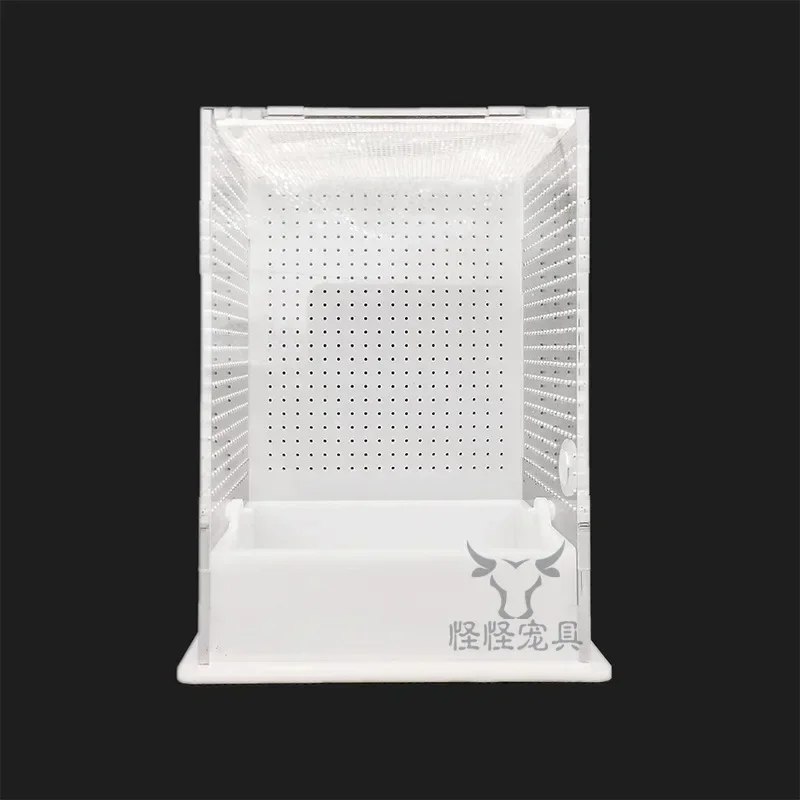 Acrylic Feeding Box Reptile Supplies Transparent Insect Rearing Hatching Container Habitat Cage for Mantis Cricket Small Insects