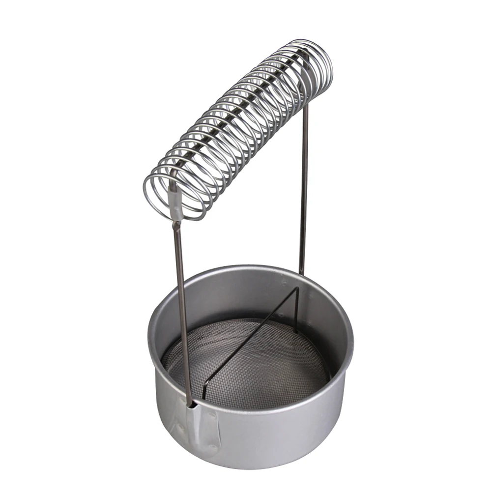 Detergente per pennelli con schermo e supporto Penna per pittura a olio a molla Rondella per pennelli Cancelleria scolastica portatile in acciaio inossidabile