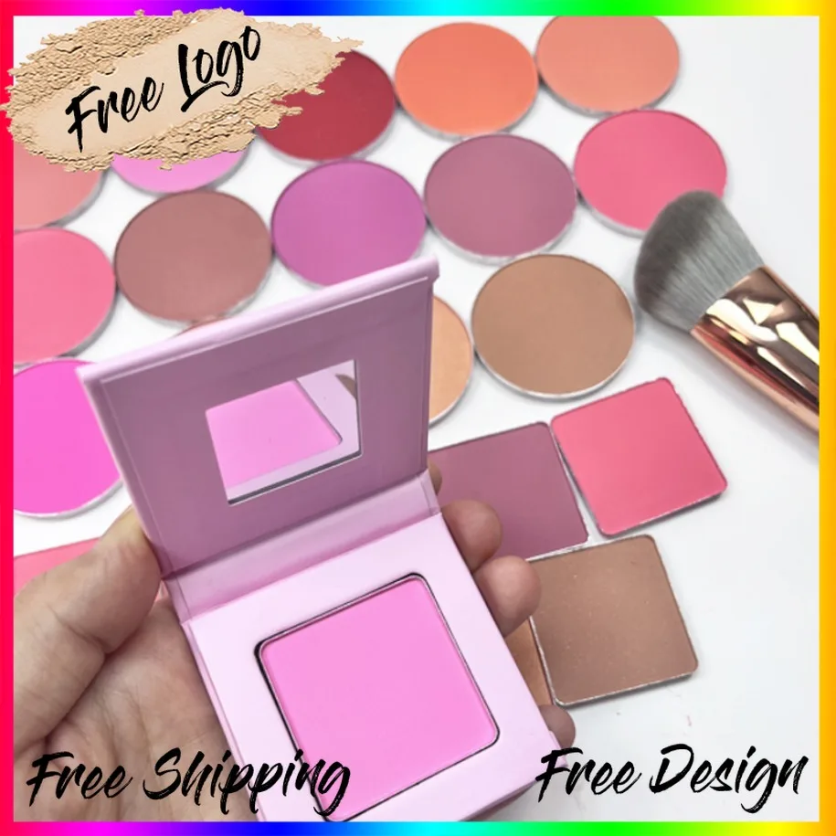 

Частная марка Веганский макияж Оптовая продажа Палитра одиночных розовых румян Пользовательский логотип Натуральная отделка Стойкая палитра румян