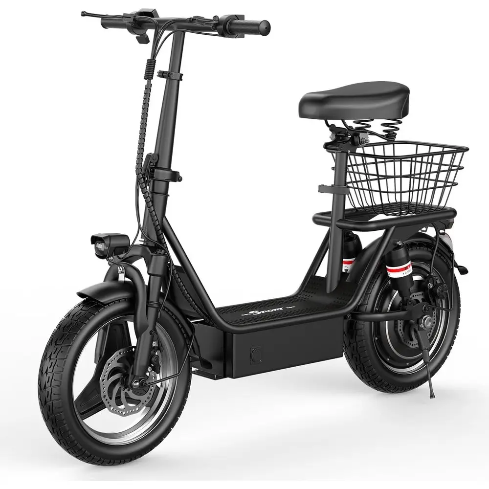 

Электросамокат с пиковой мощностью 1000 Вт, скорость 25 миль/ч, запас хода 30 миль, комфортное сиденье, подвеска, яркая подсветка для взрослых поездок на работу