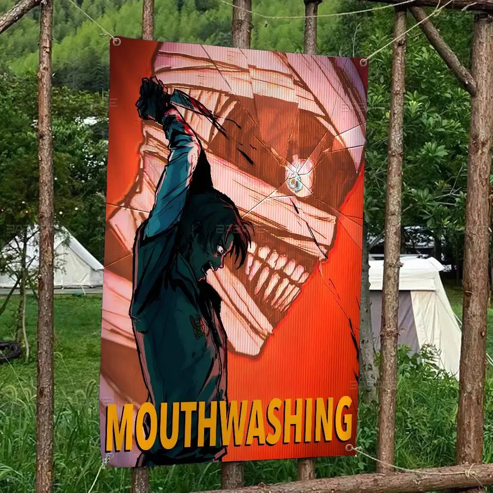M-Mouthwashing  Colorful Flag Wall Hanging Bohemian Wall Banner Mandala Indoor Art Decor
