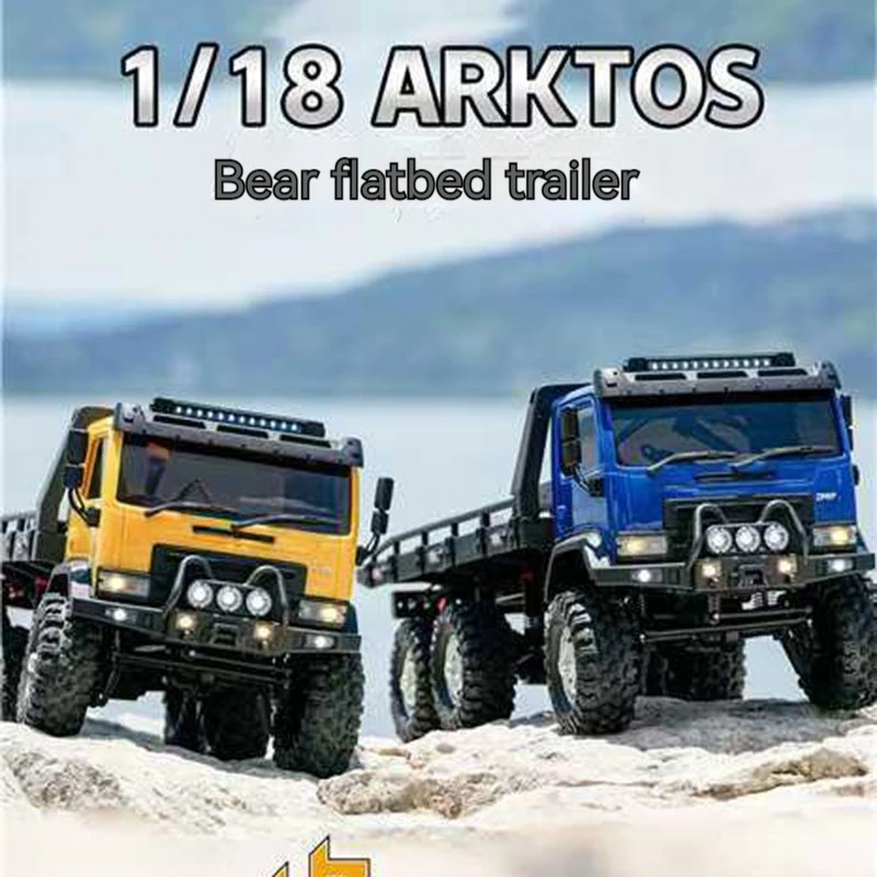 New hb Cr-18p Arktos Big Bear Rc Remote Control Electric 1/18 Flatbed Trailer Six Wheel Drive Dual Speed Off-Road Climbing Vehic