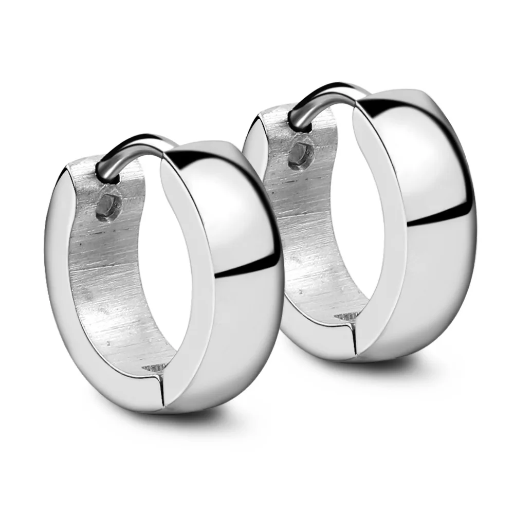 Cute Hoop Earrings for Women / Men Gold / Silver Plated Stainless Steel Metal Keep Color Jewelry Party Accessories Earring Gift