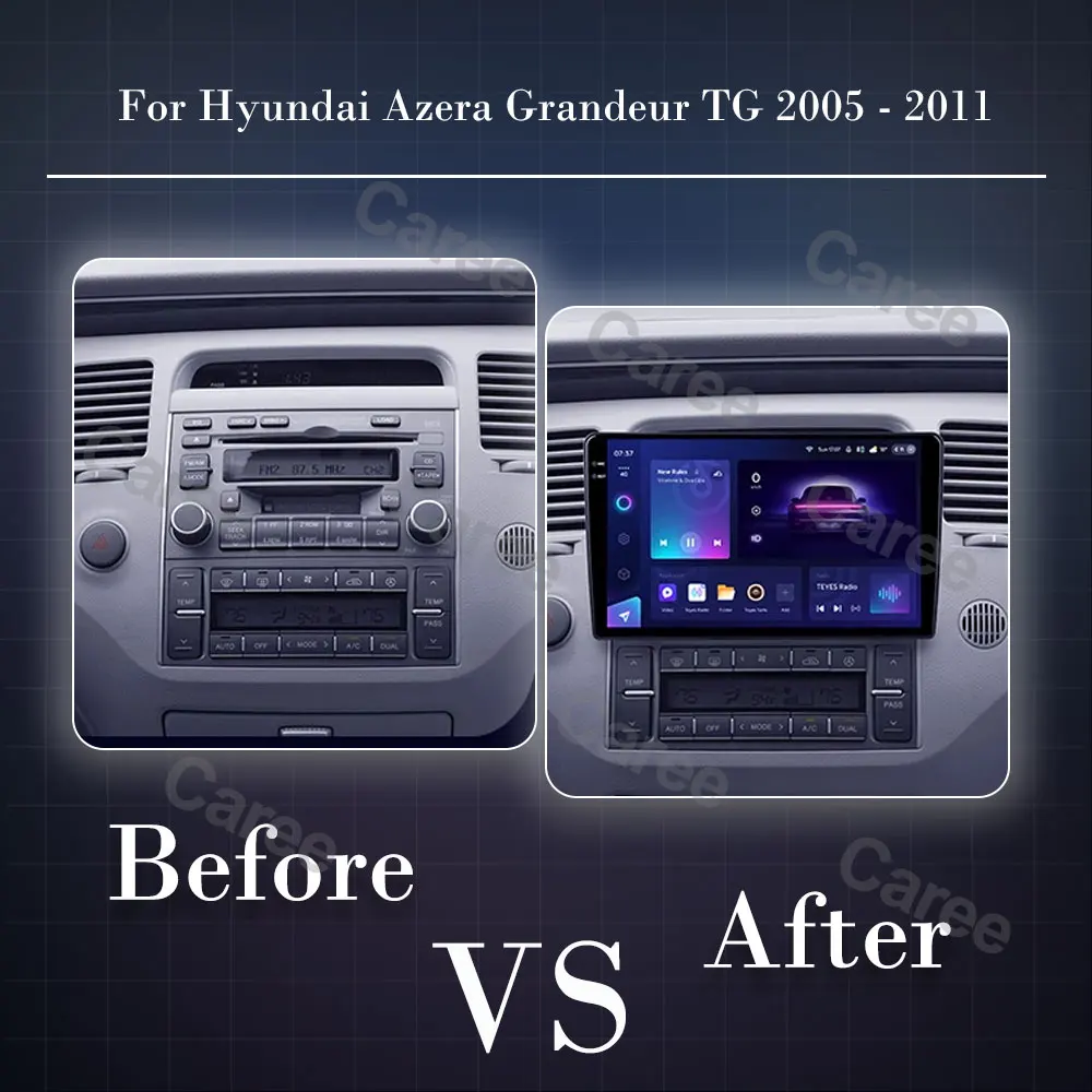 Android 15 Carplay Auto Car Radio For Hyundai Azera Grandeur TG 2005 - 2011 GPS WIFI 4G Recorder Multimedia Player No 2din DVD