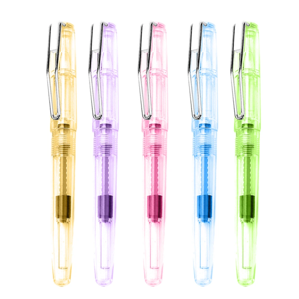 

5 pcs Soft-headed Calligraphy Pens Refillable Ink Brush for Kids Students Writing Practice Supplies Painting Tools