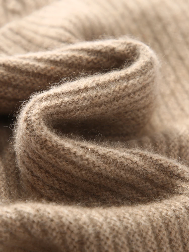 100 Pure Cashmere Knitted Neck Gaiter Women Rib Tube Scarf Ring Neck Warmer Cowl Collar Loop Snood Winter Outdoor Skiing Men