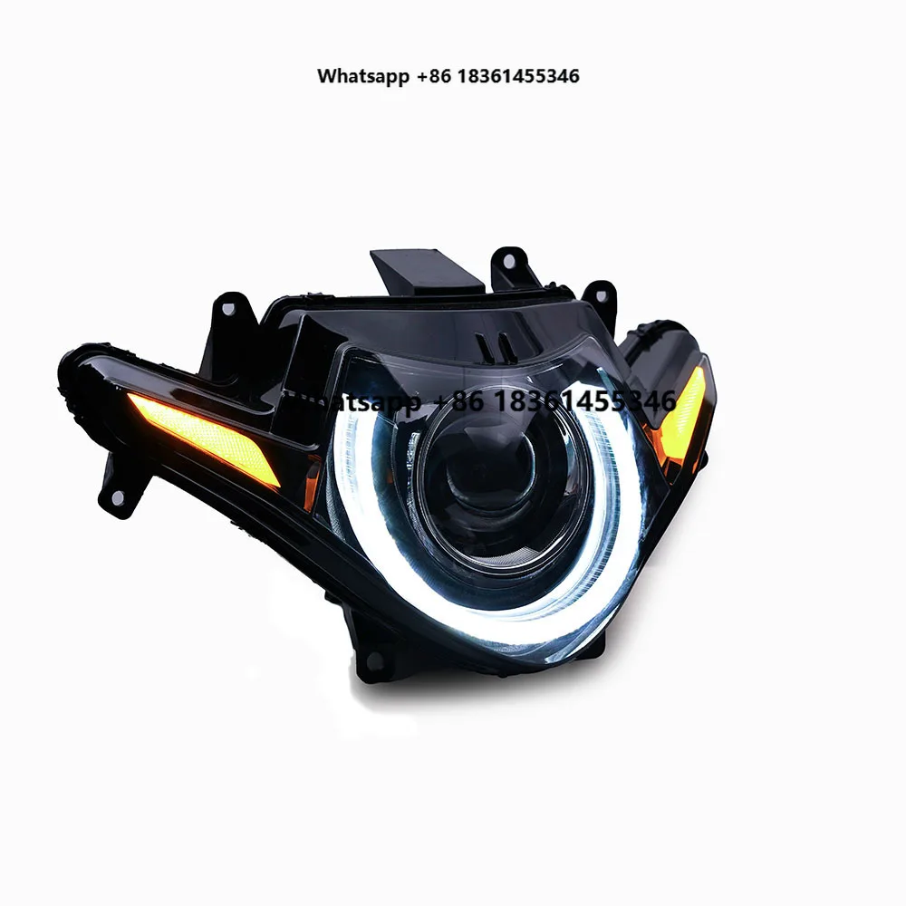 Has High-performance and High-power,LED Headlight with High and Low Beam Integrated Complete Set for Haoj ue Suz uki GSX250R