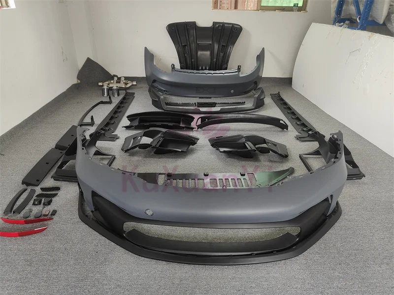 GT3 نمط المصد الأمامي البلاستيكي والمصد الخلفي الجانب تنورة طقم الجسم لعام 2018 + بورش 911 992 كاريرا تارجا