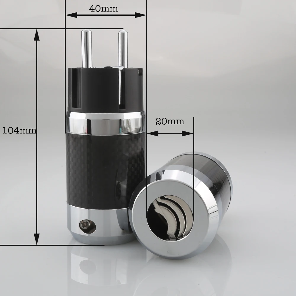 PF830 ألياف الكربون schuko قابس الطاقة IEC أنثى الصوت لتقوم بها بنفسك الاتحاد الأوروبي كابل الطاقة HIFI ذكر أنثى جاك موصل الصوت