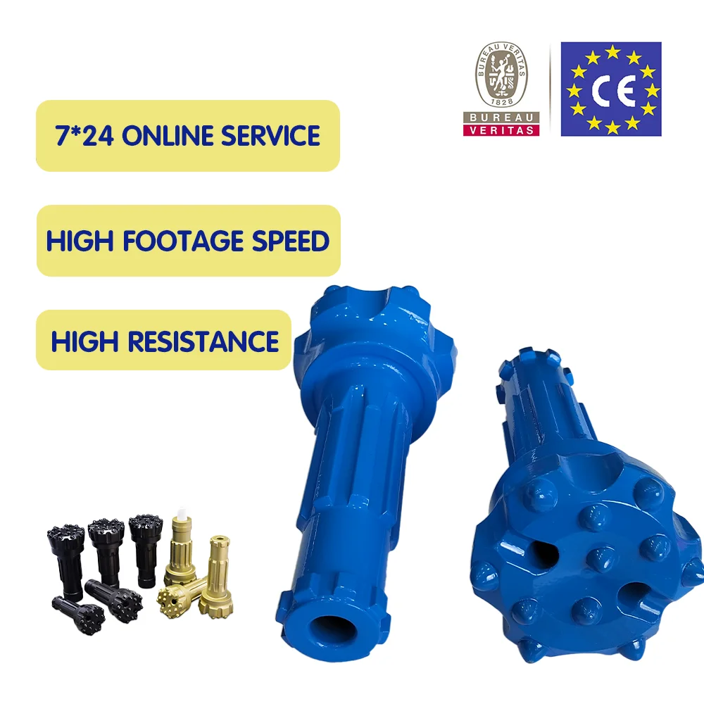 High Quality DHD 90MM Down-The-Hole DTH Rock Drilling Hammer Button Bit Ore Mining Carbon Steel Tungsten Carbide Forged ISO-9001