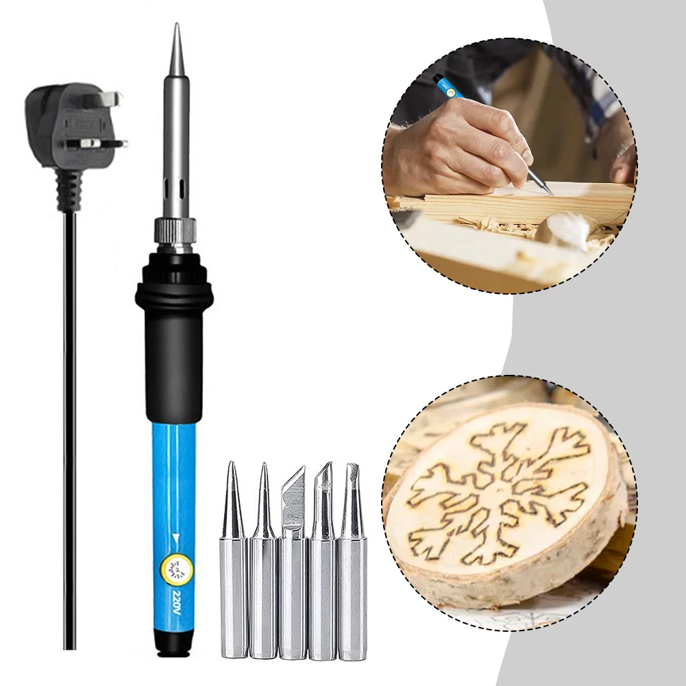 

Adjustable Temperature Electric Soldering Iron 60W 110V/220V Rework Station Welding Repair Tool Ceramic Heating Core Welding