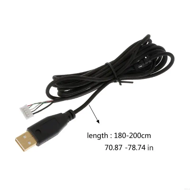 New USB Mouse Cable/Line/Wire Nylong Braided Durable and Stable DeathAdder 2013 Mice Gold-plated for Head 6400D