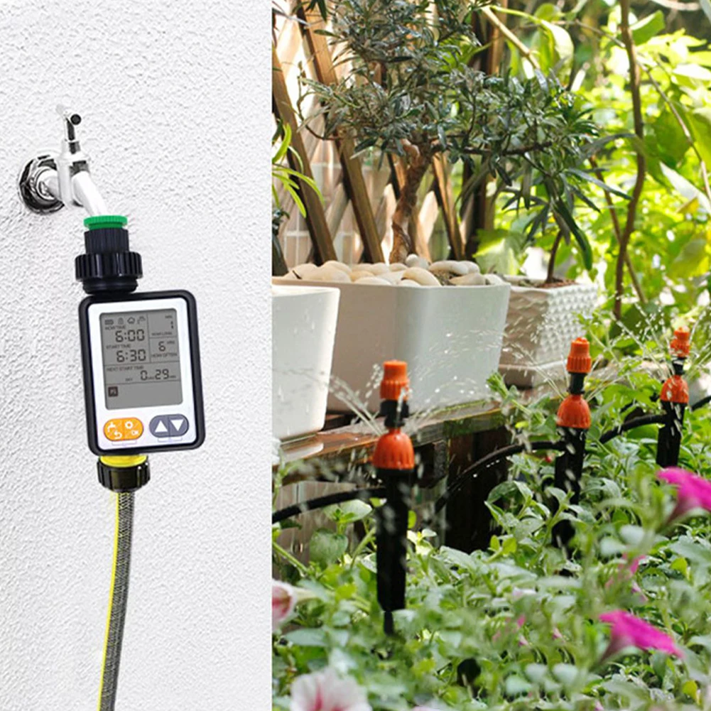 

Sprinkler Water Timers For Garden Hose Rain Sensing Programmable Hose Faucet Timer Auto&Manual Mode Irrigation Controller System