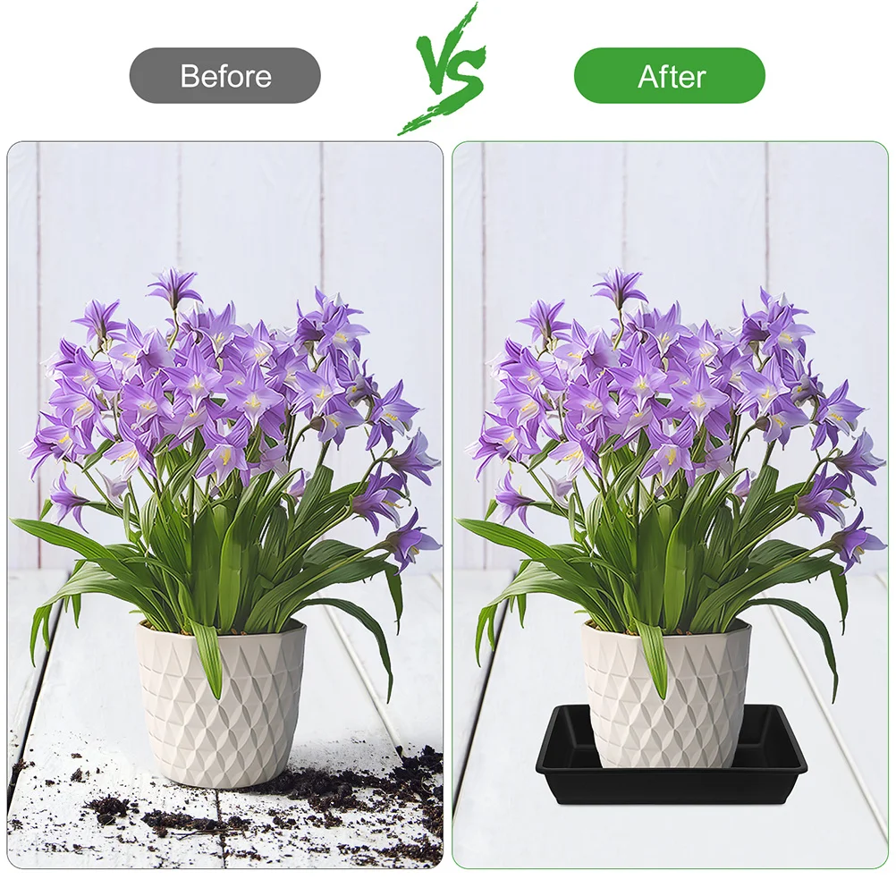 

10Pcs Plant Tray Flower Pot Saucers Durable Plastic Gardening Accessories for Indoor Outdoor Pots No Fade Long Life