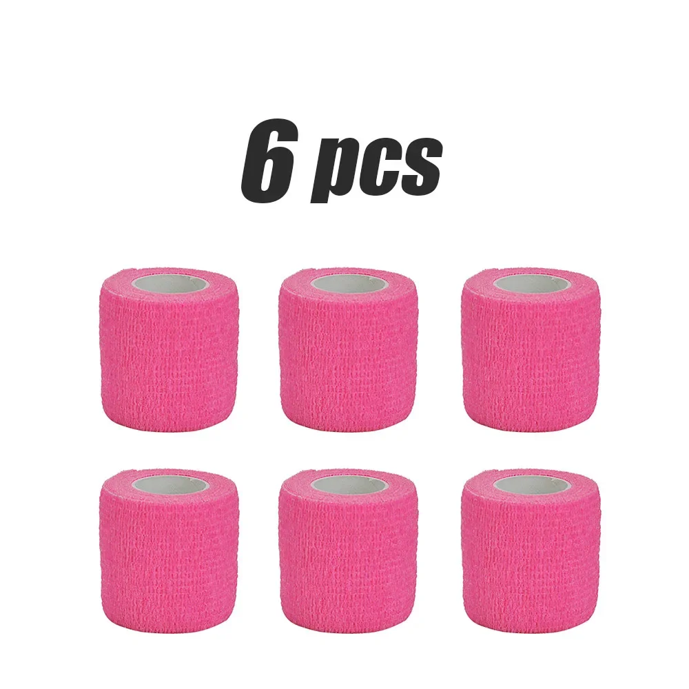 1/6 Stuks 4.8m Zwart Ehbo Zelfklevende Samenhangende Elasticiteit Bandages Sport Tape voor Pols Enkel verstuikingen & Zwelling - afbeelding 1