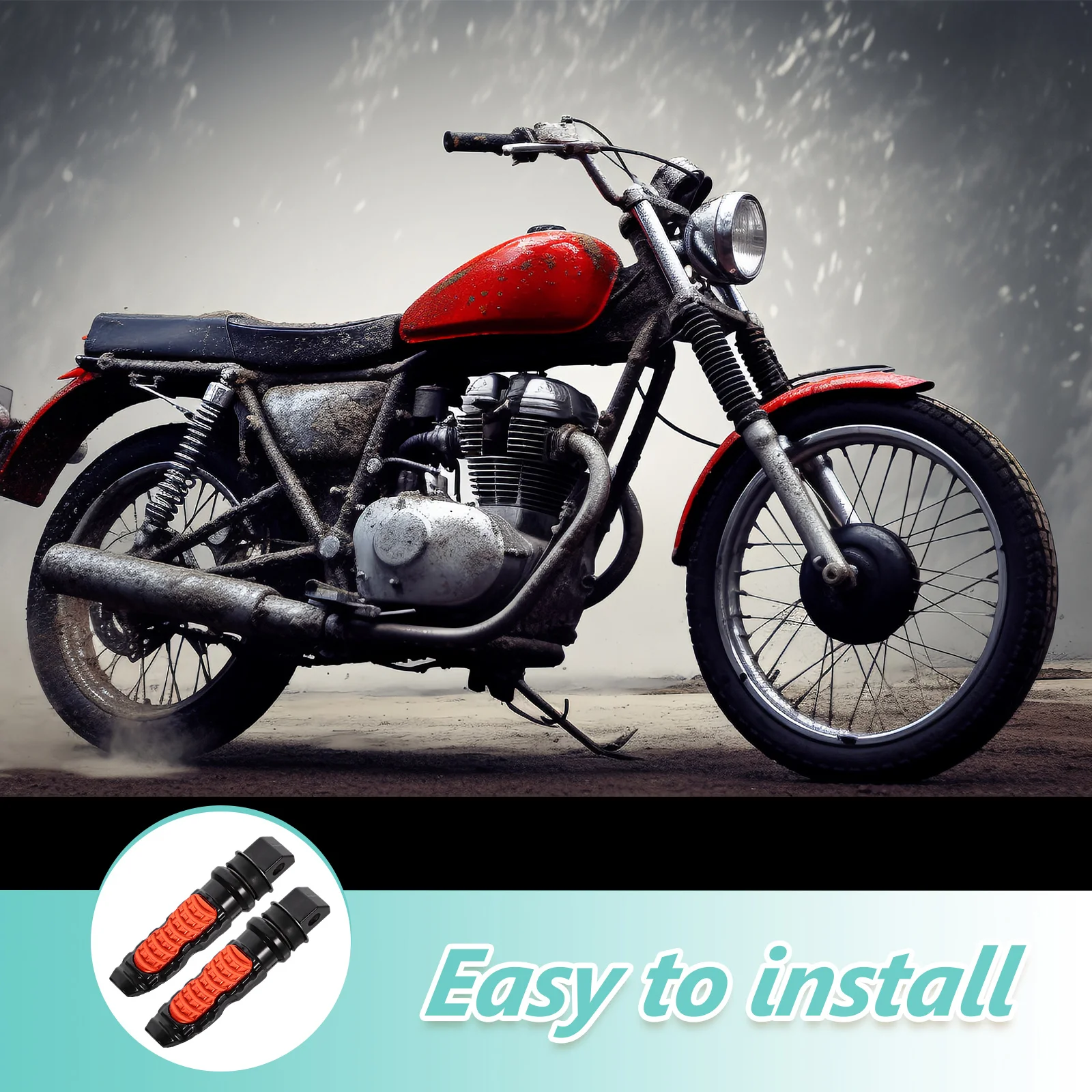 

2 Pcs Motorcycle Electric Bicycle Pedals Foot Pegs for Motorbike Motorbikes Alloy Rests